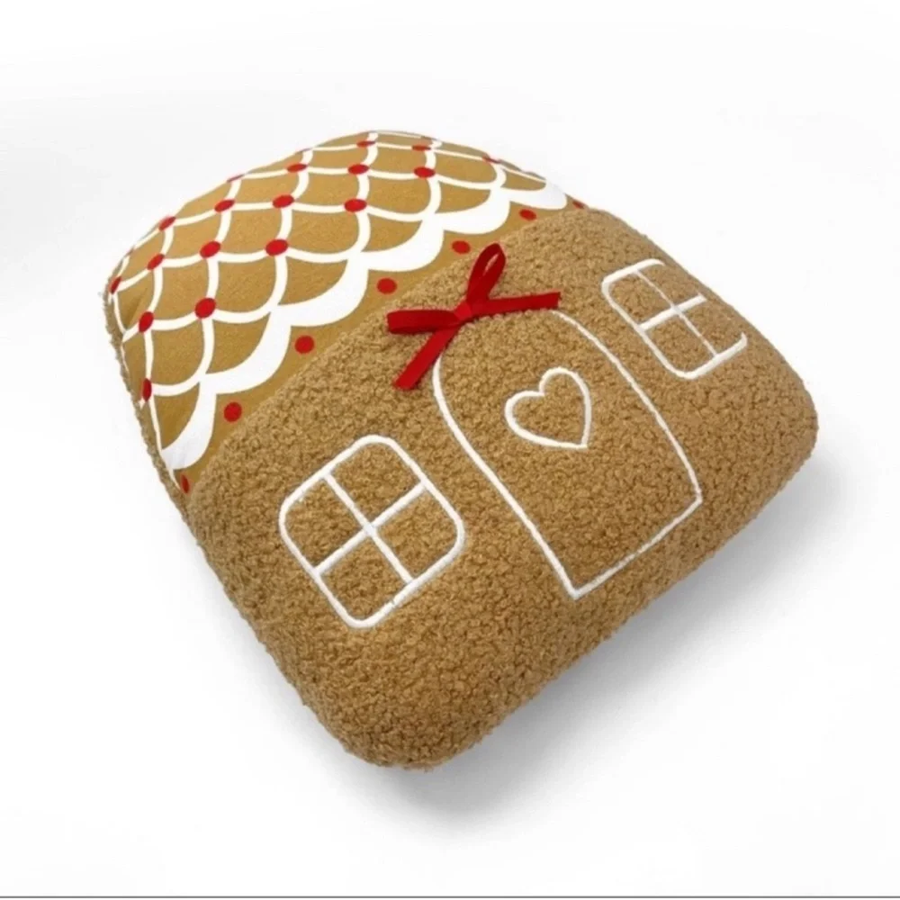 Target Bullseye Playground Holiday Gingerbread House Decorative Pillow, New!